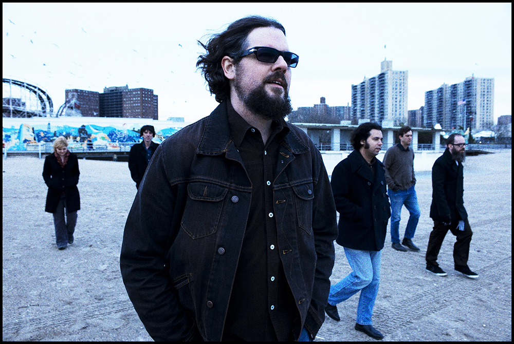 Drive-By Truckers hang out at the beach, Patterson Hood, foreground