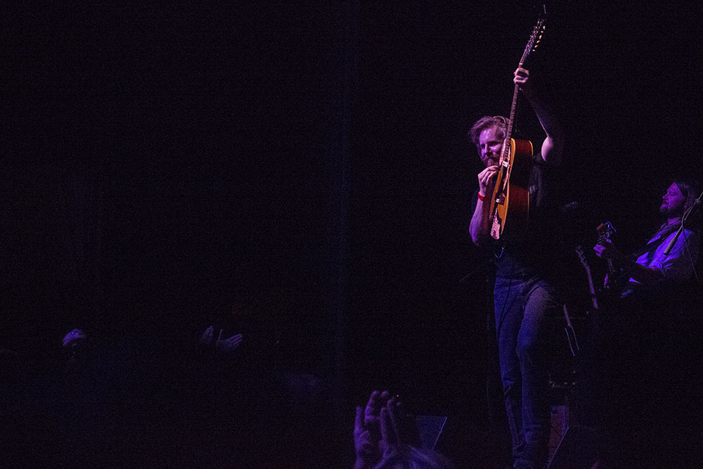 Philosophical party animal? Well, this is the guy who once said, "Thoreau in the woods just don't do us no good / When we're acting up." Ha Ha Tonka peform at The Fonda Theatre in Los Angeles, CA, 3/30/17. Photo by Jason D. 'Diesel' Hamad/No Surf Music.